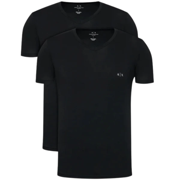 A.X 2 CAMISETA CUELLO V #S *07320/BLACK