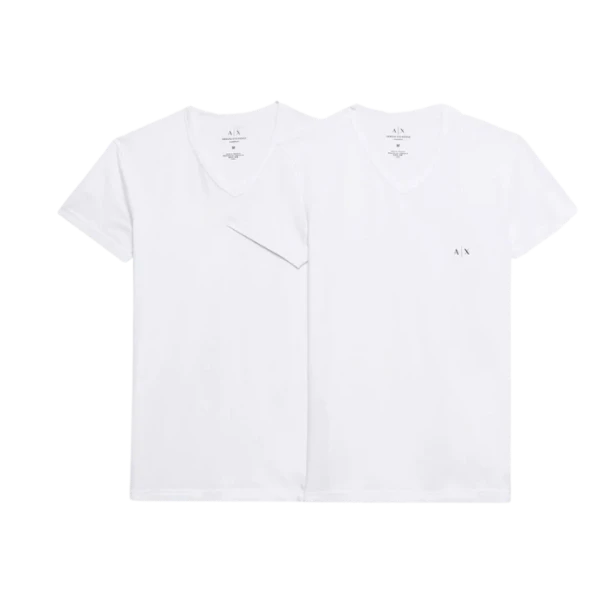 A.X 2 CAMISETA CUELLO V #S *04710-WHITE