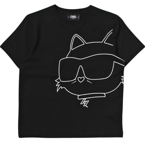 CAMISETA KARL LAGERFELD KIDS Z15436 NEGRO
