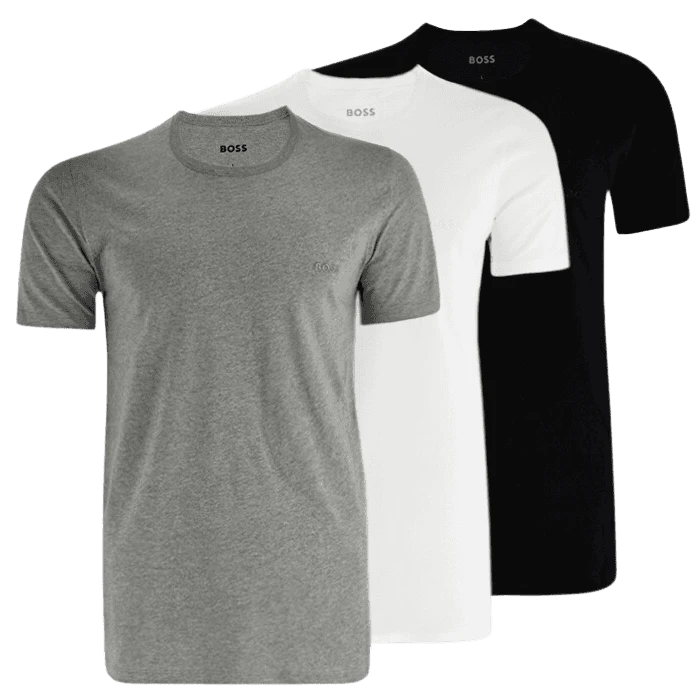 PACK 3 CAMISETAS BOSS 50475284 GRIS/BLANCO/NEGRO
