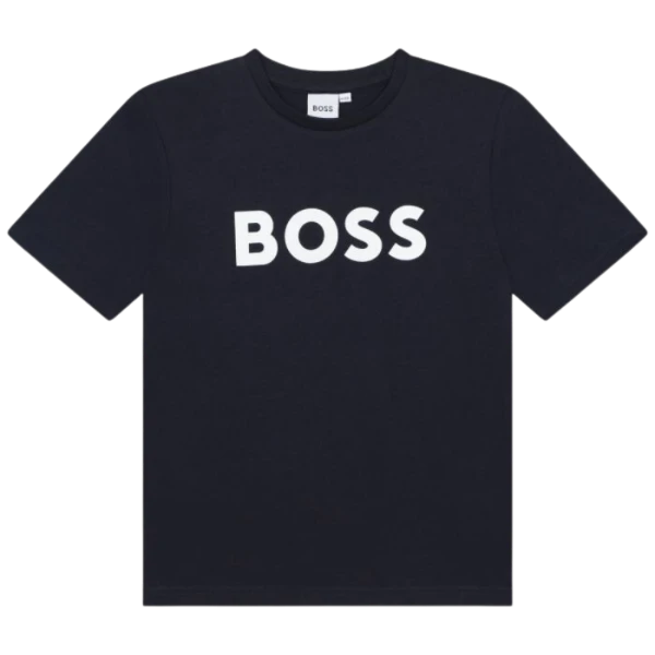 CAMISETA BOSS INFANTIL J25P24 AZUL MARINO