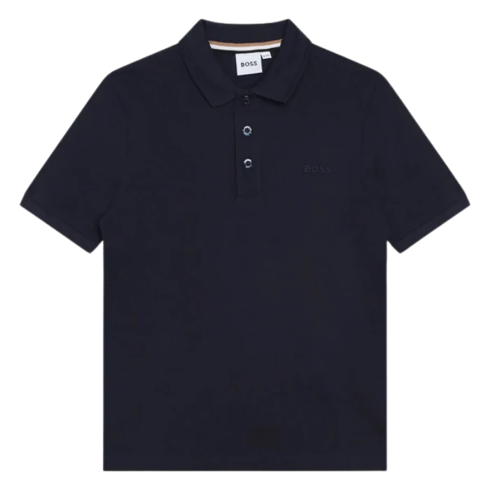 POLO BOSS KIDS J25O24 AZUL MARINO
