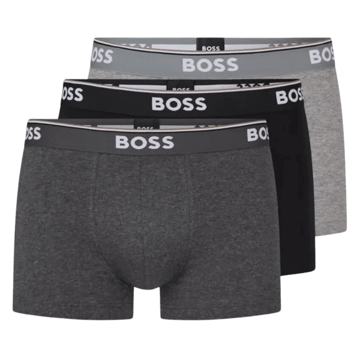PACK 3 BOXER BOSS 50475274 GRIS OSCURO/NEGRO/GRIS CLARO
