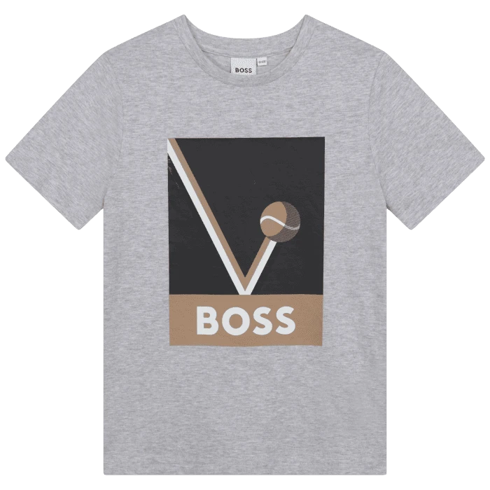CAMISETA BOSS KIDS J25O11 GRIS