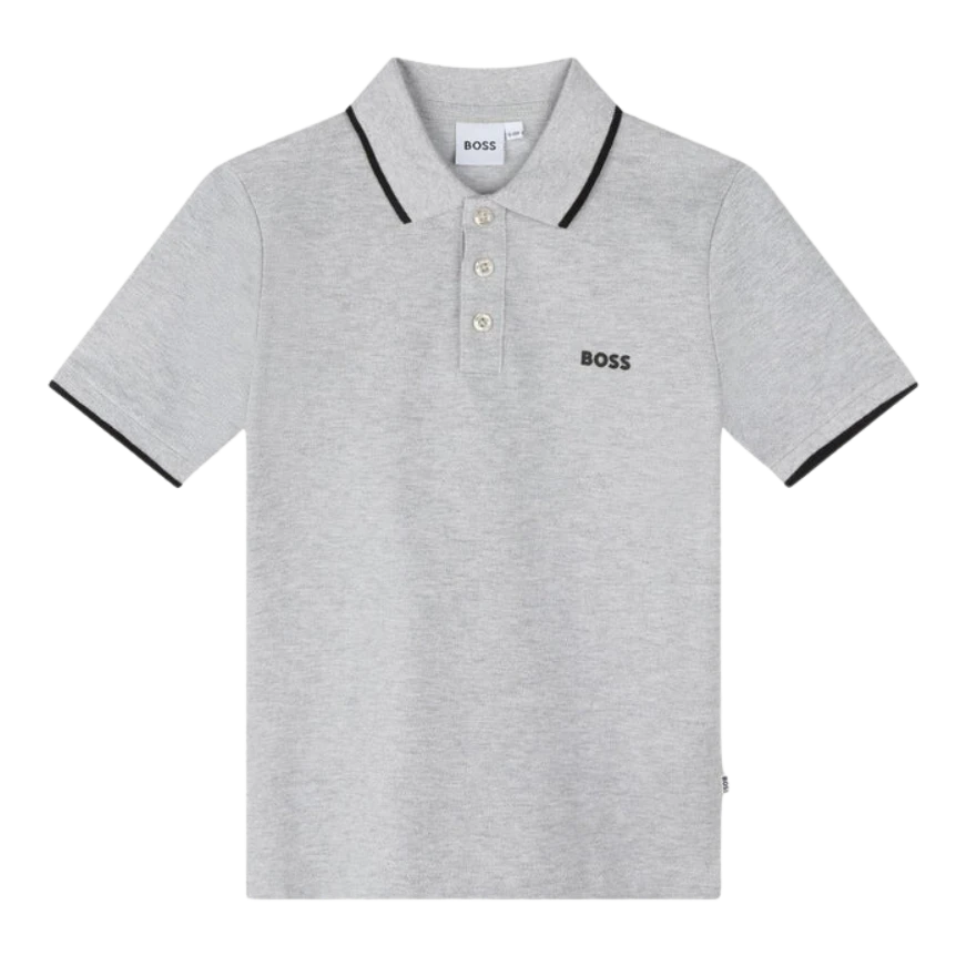 POLO BOSS KIDS J25O89 GRIS