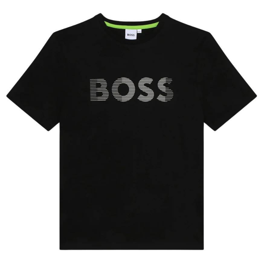 CAMISETA BOSS KIDS J45000 NEGRO