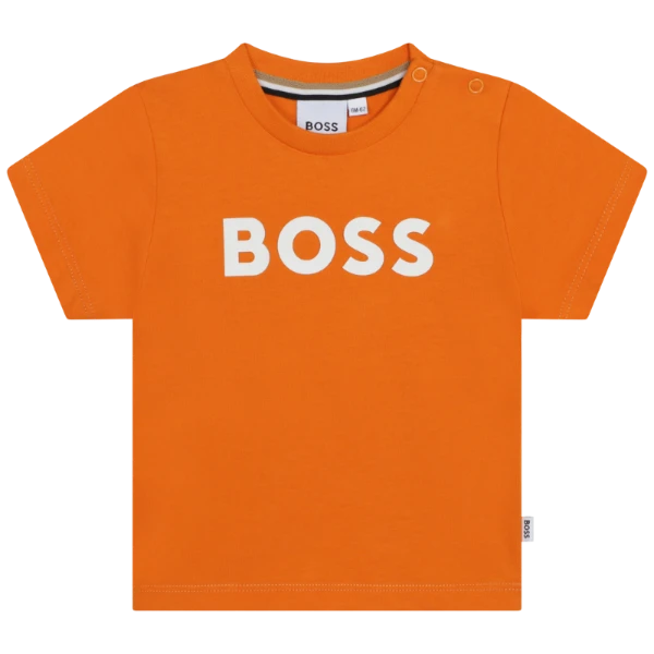 CAMISETA BOSS INFANTIL J25O04 NARANJA