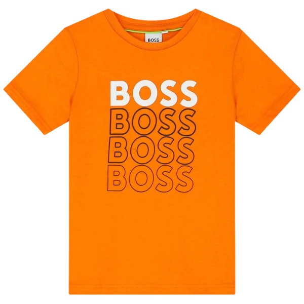CAMISETA BOSS INFANTIL J25O05 NARANJA