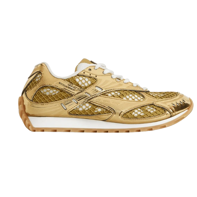 TENIS BOTTEGA VENETA 755915 DORADO/BLANCO