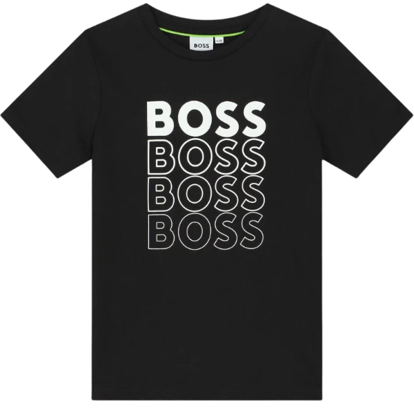 CAMISETA BOSS INFANTIL J25O05 NEGRO