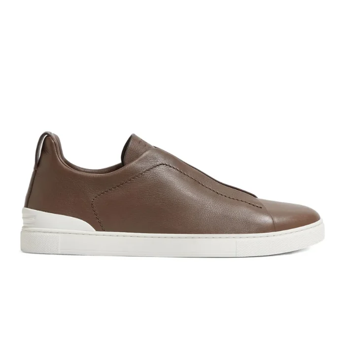 ZEGNA TENIS MARRON OSCURO